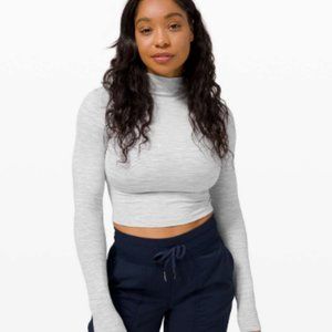 Lululemon All Aligned Mock Neck Long Sleeve Wee Are From Space Nimbus Battleship